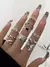 10 piezas Anillo serpiente & con diseño de mariposa