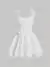 Vestido estilo campesino con cordones blanco