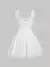 Vestido estilo campesino con cordones blanco - comprar en línea