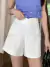 Pantalones Cortos Sólido De Cintura Alta - Nivalo Store