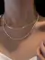 Collar diamantes doble capa