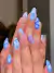 Uñas Press On Blue Flowers