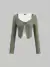 Camiseta crop verde 2 en 1