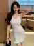 Vestido blanco con encaje - tienda en línea