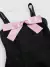 Vestido coquette negro con lazo - comprar en línea