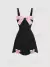 Vestido coquette negro con lazo