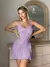 Vestido de cuello halter con dobladillo de encaje en capas y en unicolor en internet