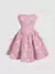 Vestido tubo jacquard con patrón floral