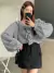 Blusa manga larga coreana a cuadros