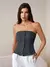 Top tubo gris formal