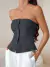 Top tubo gris formal