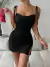 Vestido de mujer con cuello halter negro en internet