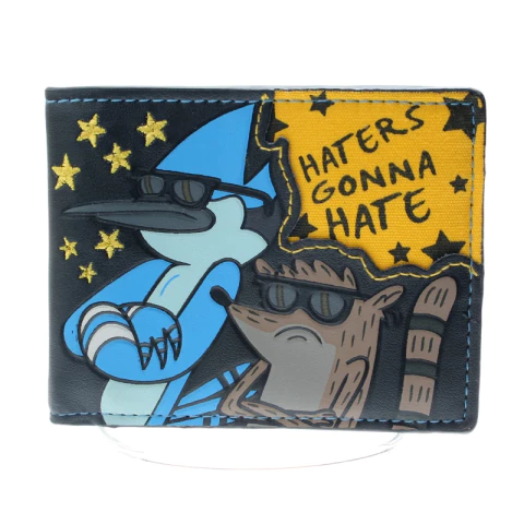 Cartera Vintage Unisex “Regular Show” – Monedero Compacto de PU con Diseño Animado, Ligero y Funcional