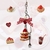 Pastel de Fresa Keychain