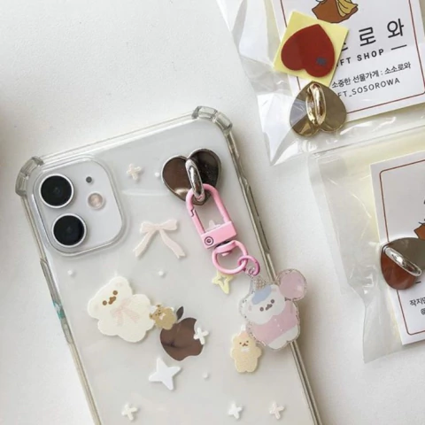 Holder Metálico en Forma de Corazón | Broches de Hierro Resistentes para keychains