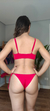Calcinha Amarrar Dupla Face Vermelho com Rosa