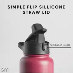 Botella de Agua Simple Modern 32 fl oz Stainless Steel Summit con tapa de Silicon impresión Blush Leopard - comprar en línea