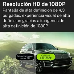 Cámara Espejo Retrovisor Frente Y Trasera Auto Full Hd Dvr - comprar en línea