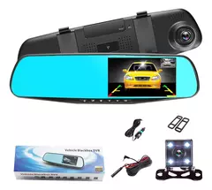 Cámara Espejo Retrovisor Frente Y Trasera Auto Full Hd Dvr - comprar en línea