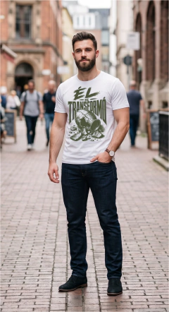 Playera Cristiana "Él Me Transformó" - comprar en línea