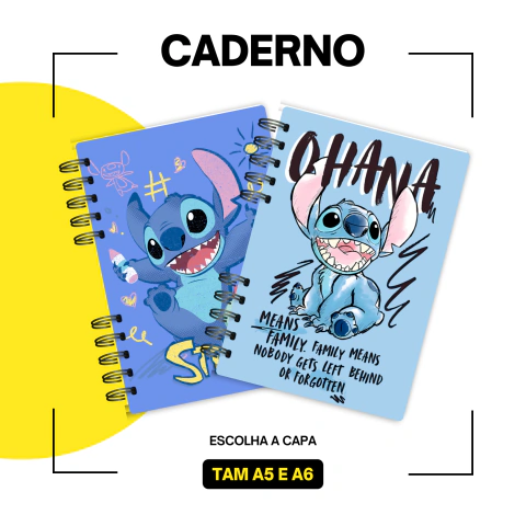 Caderno Monstrinho Azul Ohana