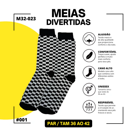 Meia divertida / Preto e Branco / K-pop