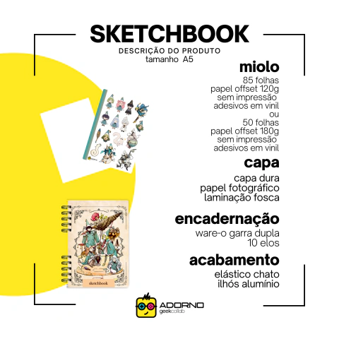 Caderno sem Pauta Aprendendo Magia / Magia Escrita / Atelier - loja online