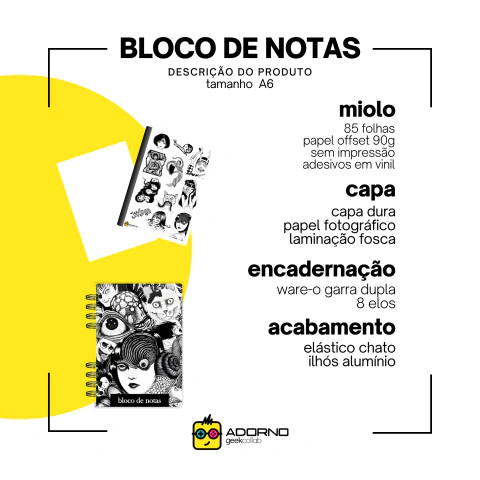 Imagem do Caderno sem Pauta Junji Ito Uzumaki