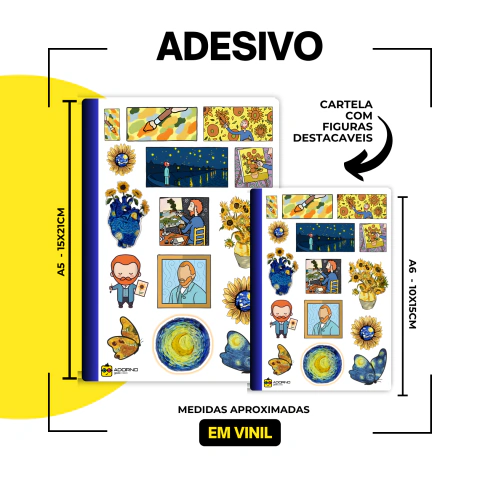 CARTELA DE ADESIVO VANGOGH ARTE