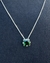 Colar De Prata Cristal Verde - loja online