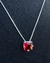 Colar De Prata Cristal Vermelho - loja online
