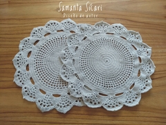 Banner de la categoría Carpetita/Centro de mesa/Plato de sitio tejido al crochet (natural)