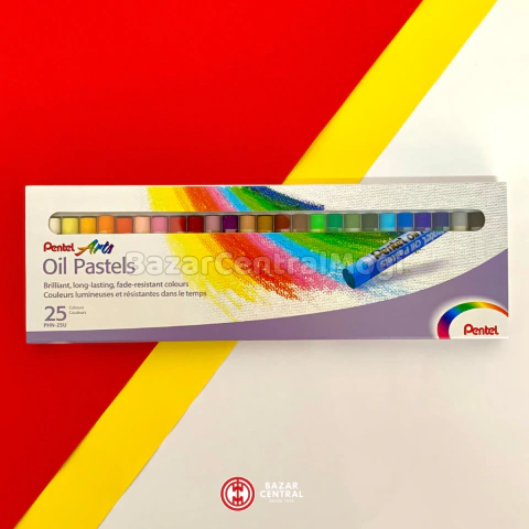 Giz Pastel Oleoso 25 Cores - Pentel Arts