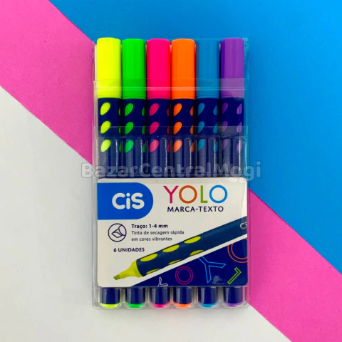 Marca Texto Yolo 6 Cores Neon - Cis