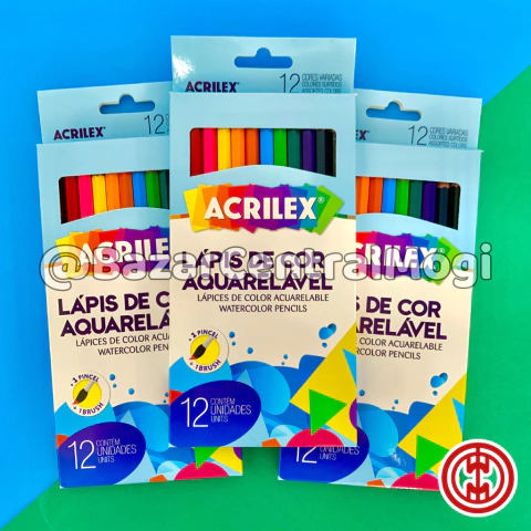 Lápis de Cor Aquarelável 12 Cores - Acrilex