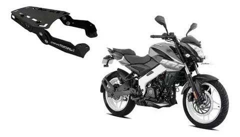 Parrilla Articulada para Pulsar 200NS / 160NS – Portabultos Ajustable de Acero Negro