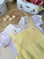 Jardineira + Blusinha - Amarelo Poá - comprar online