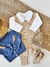 Saída de Maternidade Trico Alexandre - Bege/Azul Jeans - comprar online