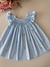 Vestido Casinha de Abelha - Azul Bebê - loja online