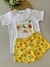 Pijama Algodão - Branco/Amarelo - comprar online