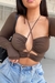 Cropped Gringo Marrom - comprar online