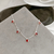 Pulseira de Prata Corações Pendurados Vermelho