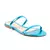 Sandália Rasteira 2 Tiras Metalizado Azul - comprar online
