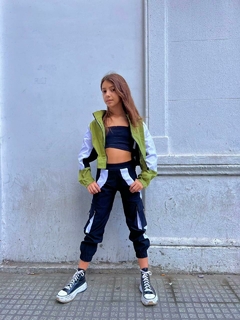 Campera recortes combinada (Verde - Rojo) | SOCIPPO