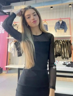 Vestido bengalina con gasa | SOCIPPO - comprar online