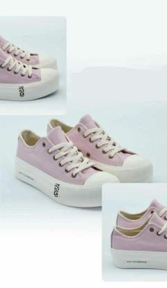PROMO Zapatillas plataforma classic cuero hollis (Rosa) | U.S AMERIKA