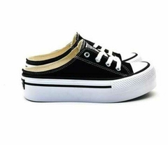 Zapatillas plataforma mule black (Negro) | U.S AMERIKA - comprar online