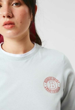 Remera Goal M/L (Celeste Pale - Gris Melange) | BUDDIES - comprar online
