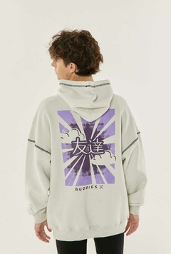 Buzo Sam frisa (Hueso - Negro) | BUDDIES - comprar online