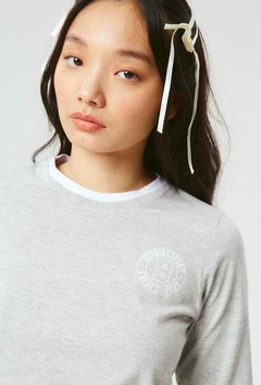 Remera Goal M/L (Celeste Pale - Gris Melange) | BUDDIES - tienda online